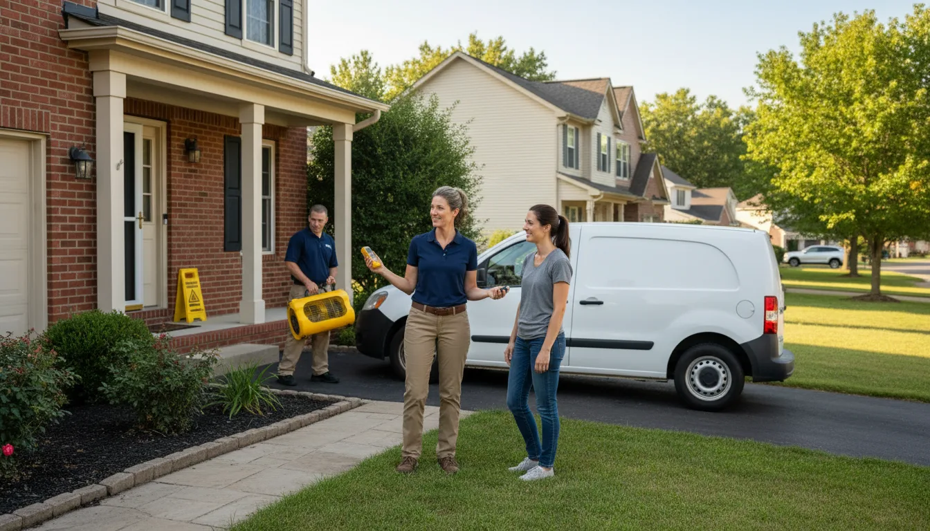 Residential water damage restoration in Summerville, PA
